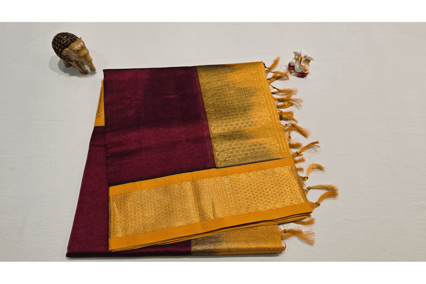 Maroon Silk Cotton Sarees by Shreenivas Silks PSSR014412