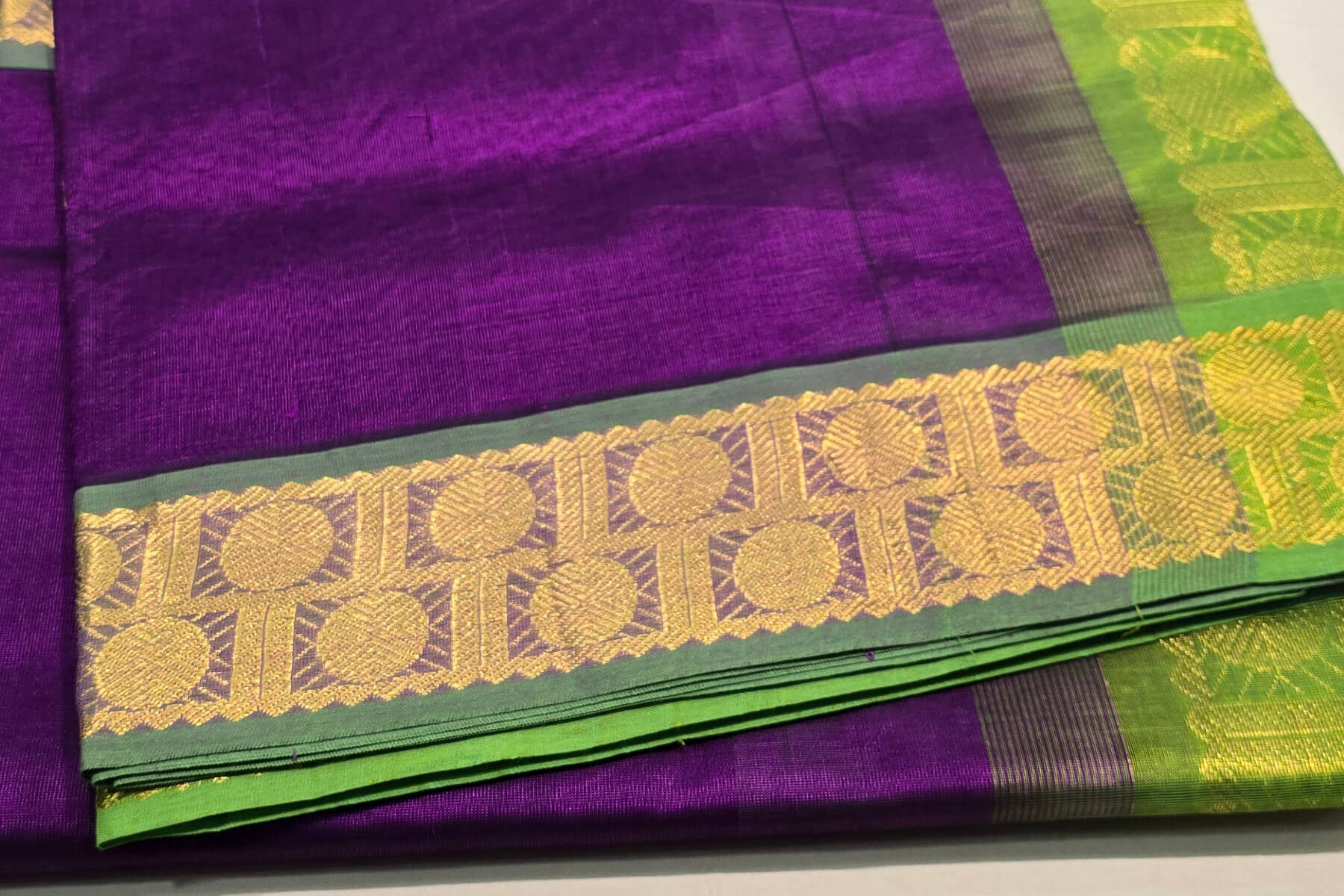 Nine And A Half Yards Silk Cotton Saree by Shreenivas silks PSSR014637