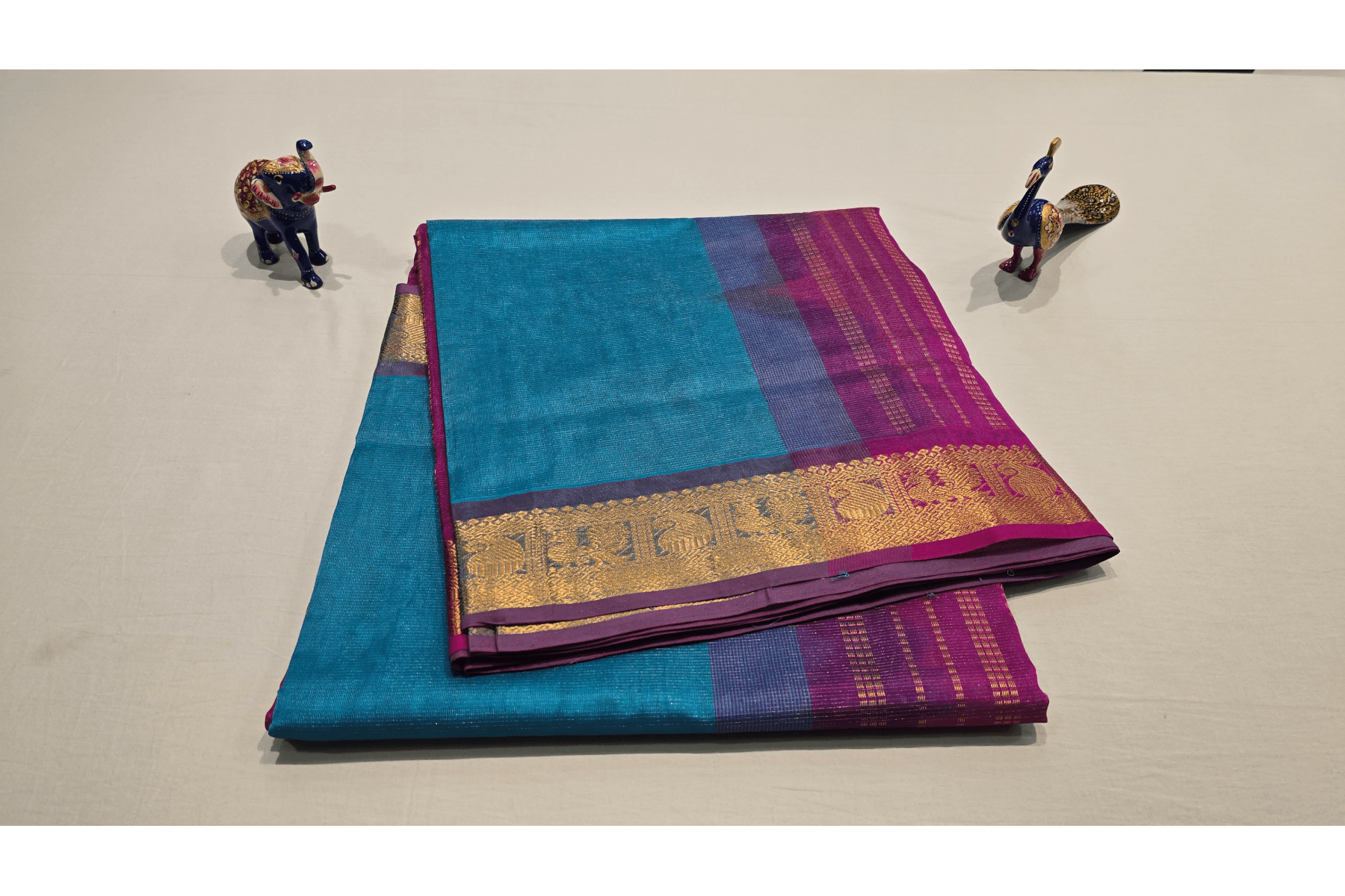 Nine And A Half Yards Silk Cotton Saree by Shreenivas silks PSSR014639