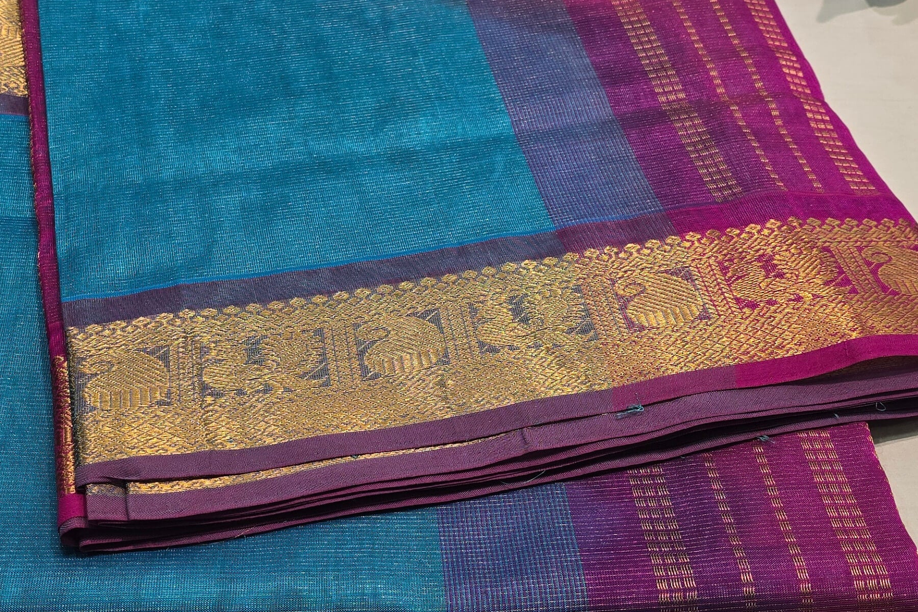 Nine And A Half Yards Silk Cotton Saree by Shreenivas silks PSSR014639