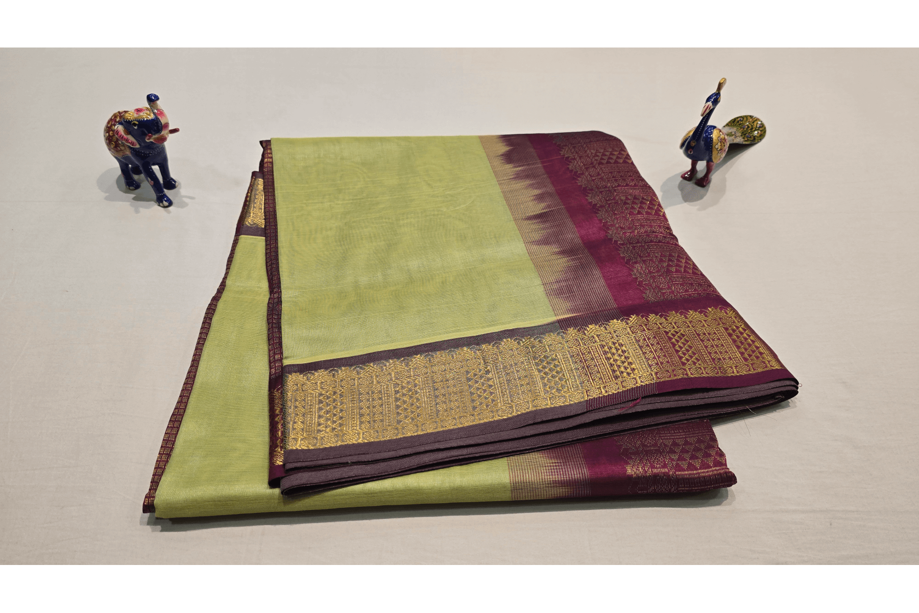 Nine And A Half Yards Silk Cotton Saree by Shreenivas silks PSSR014640