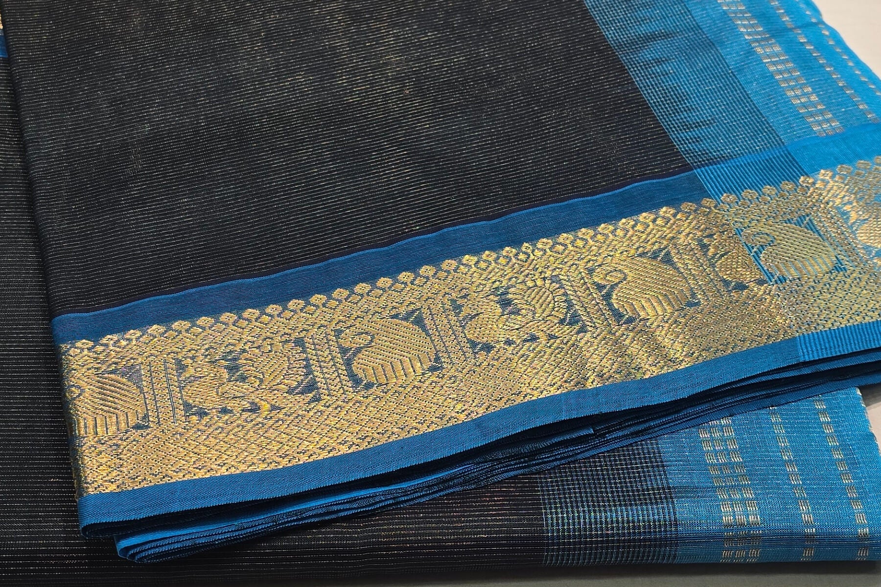 Nine And A Half Yards Silk Cotton Saree by Shreenivas silks PSSR014641