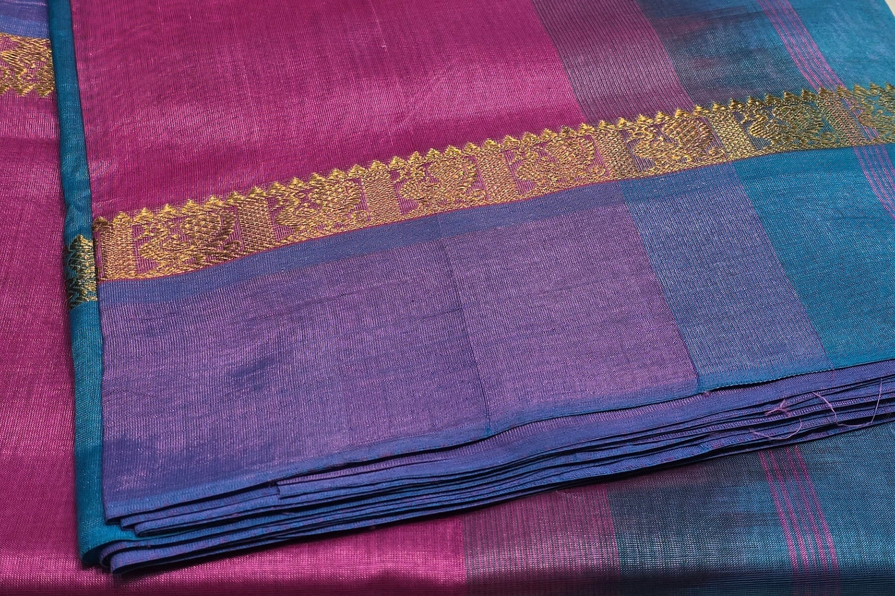 Nine And A Half Yards Silk Cotton Saree by Shreenivas silks PSSR014642