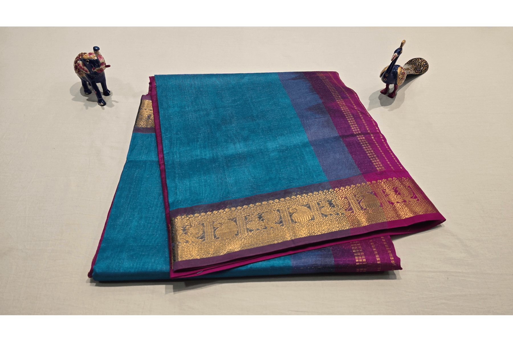 Nine And A Half Yards Silk Cotton Saree by Shreenivas silks PSSR014643