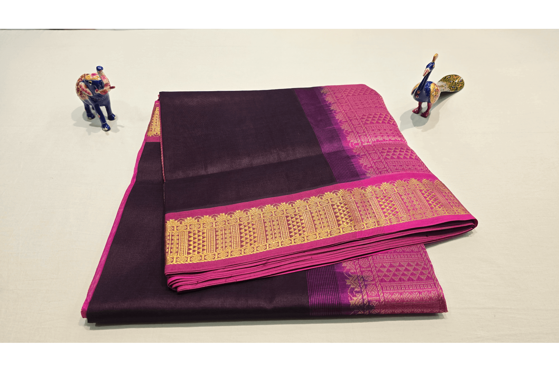 Nine And A Half Yards Silk Cotton Saree by Shreenivas silks PSSR014645