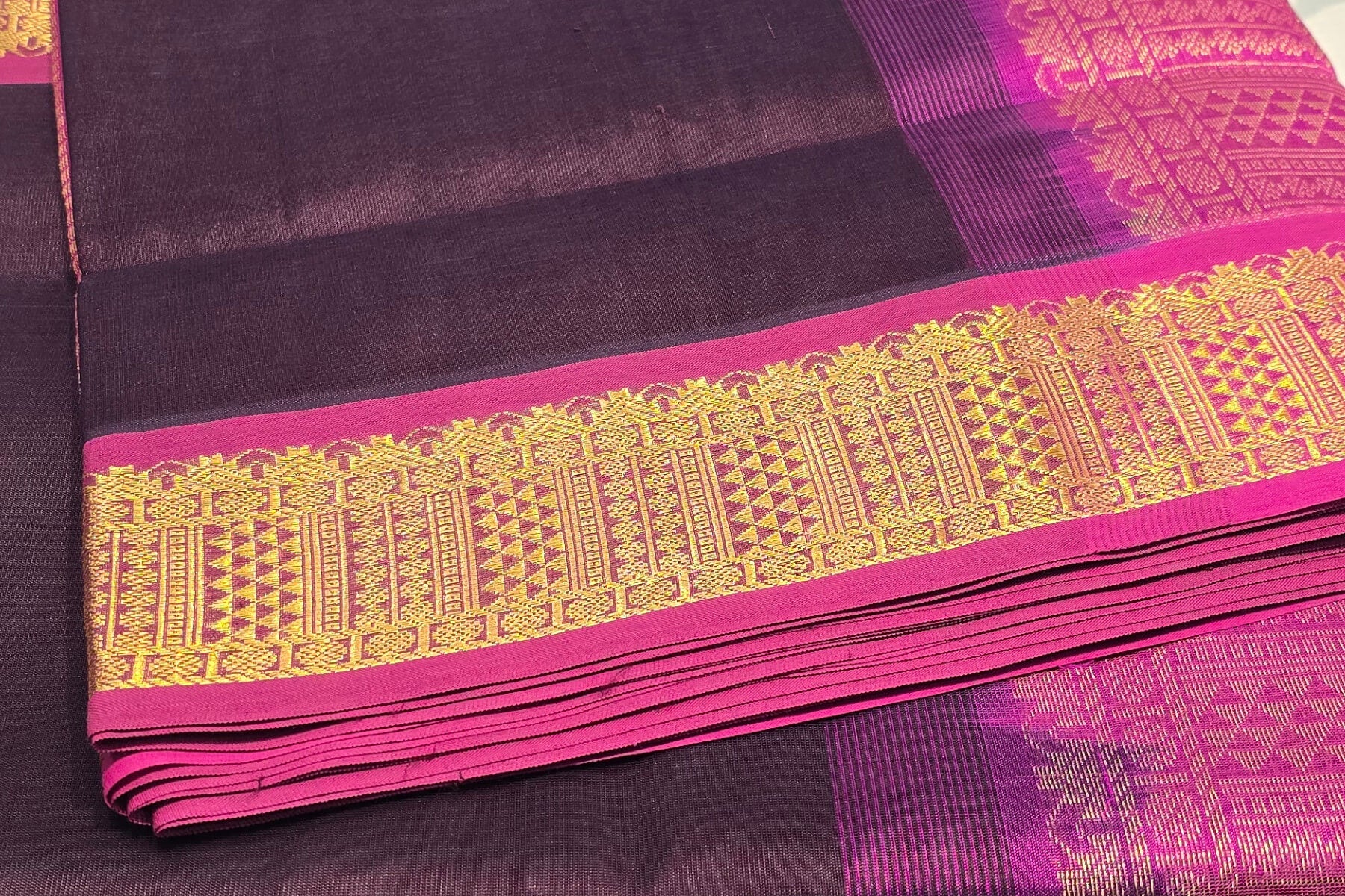 Nine And A Half Yards Silk Cotton Saree by Shreenivas silks PSSR014645