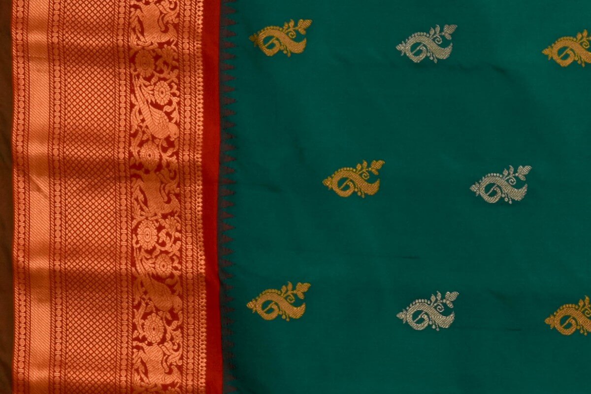 Gadwal silk saree Indo fabric PSIF060083