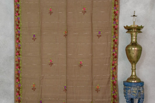 Kashmiri embroidery Silk Cotton saree PSTE130061