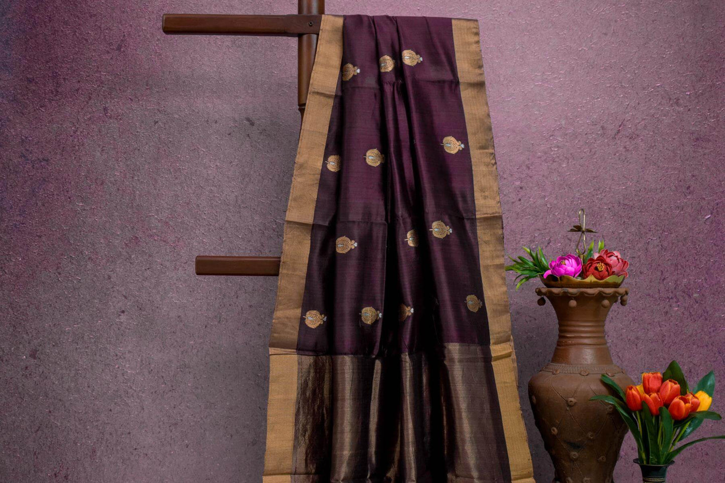 Chanderi Tussar Silk Saree by Kalakriti Weaves PSKL340010