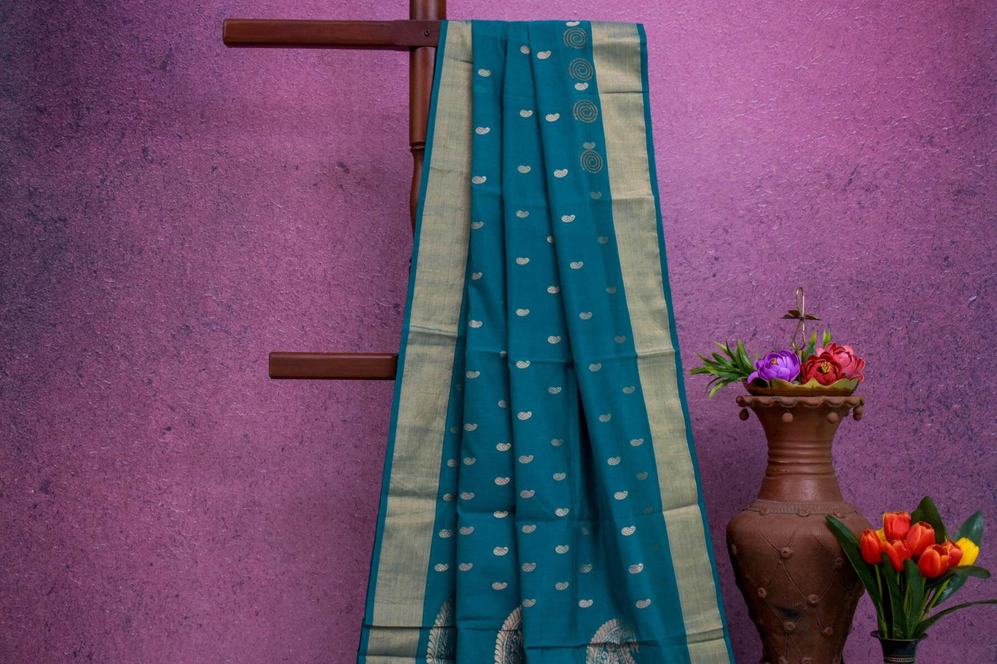 Chanderi Tussar Cotton Saree by Kalakriti Weaves PSKL340015