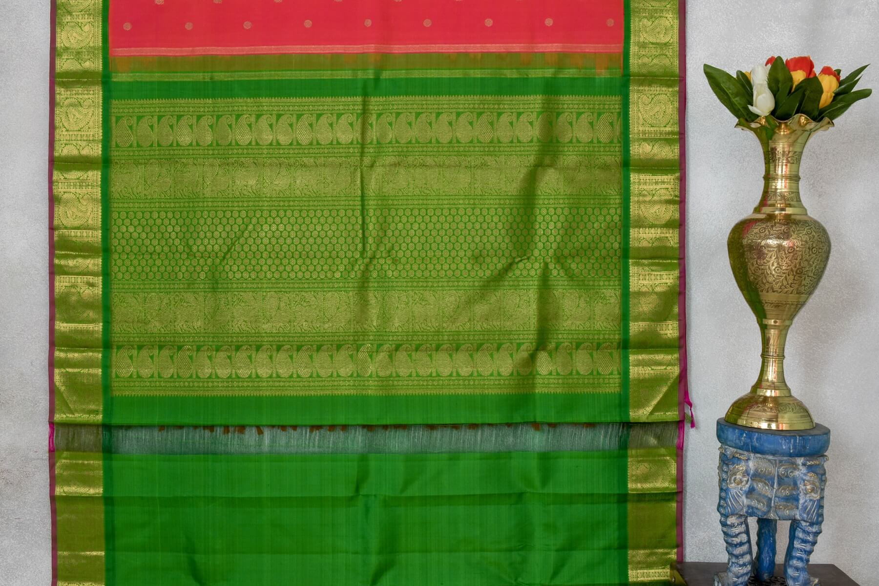 Bridal Kanjivaram silk saree Sita mahalakshmi  PSSM05SMLRAM240321