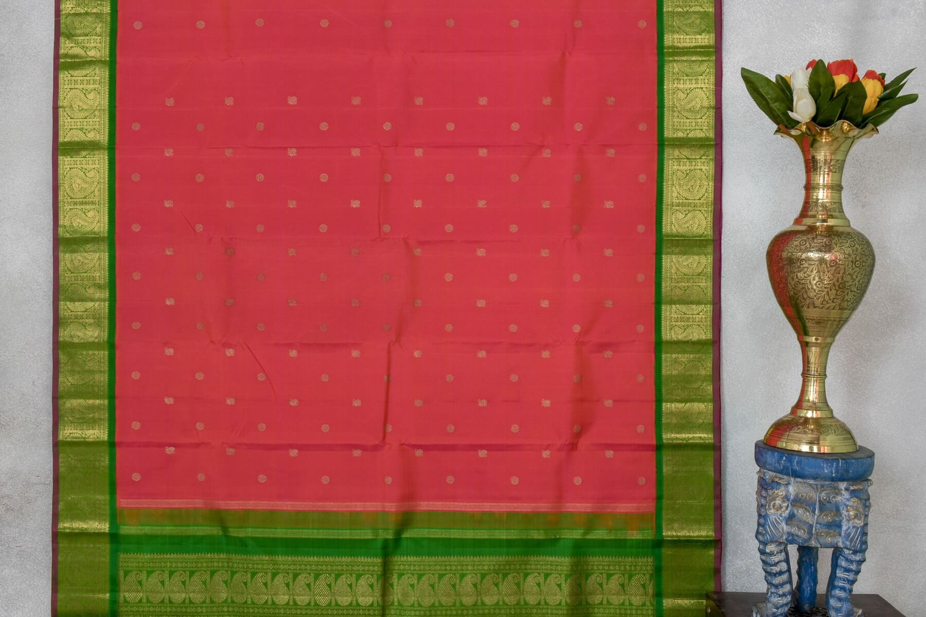 Bridal Kanjivaram silk saree Sita mahalakshmi  PSSM05SMLRAM240321