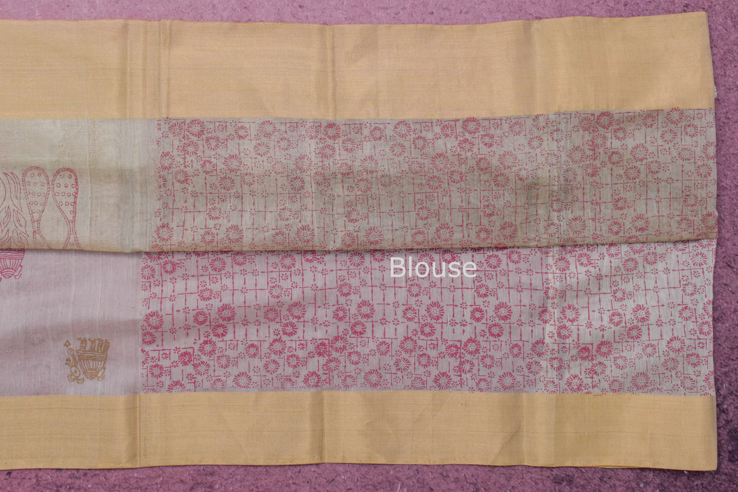 Chanderi Tussar Cotton Saree by Kalakriti Weaves PSKL340011