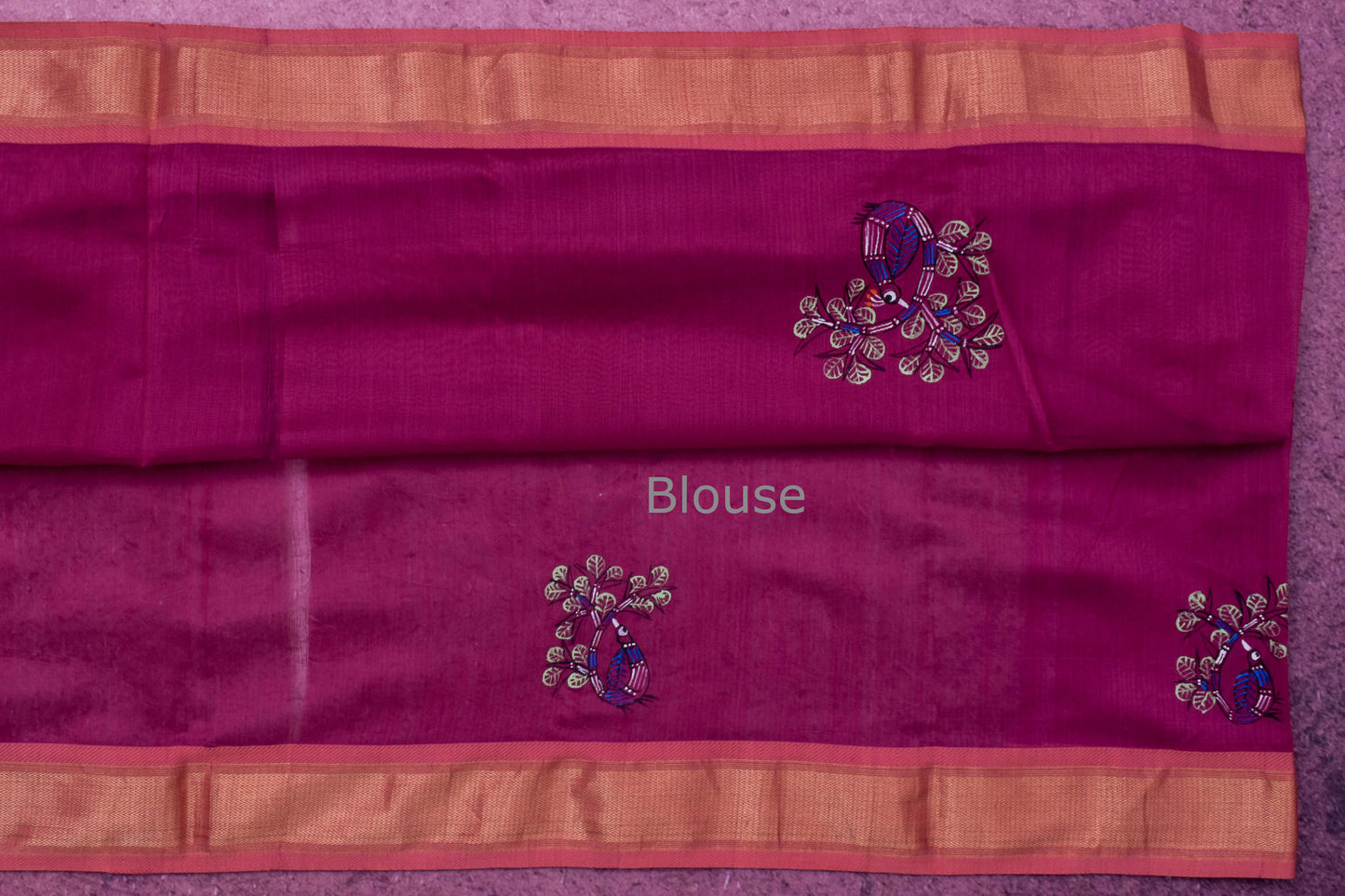 Hand Painted Cotton Saree by Kalakriti Weaves PSKL340012