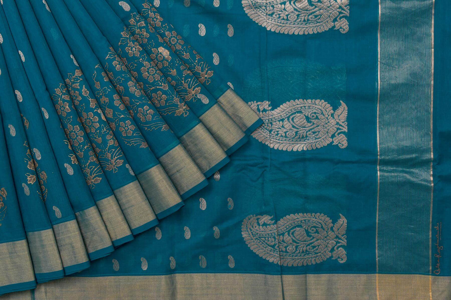 Chanderi Tussar Cotton Saree by Kalakriti Weaves PSKL340015