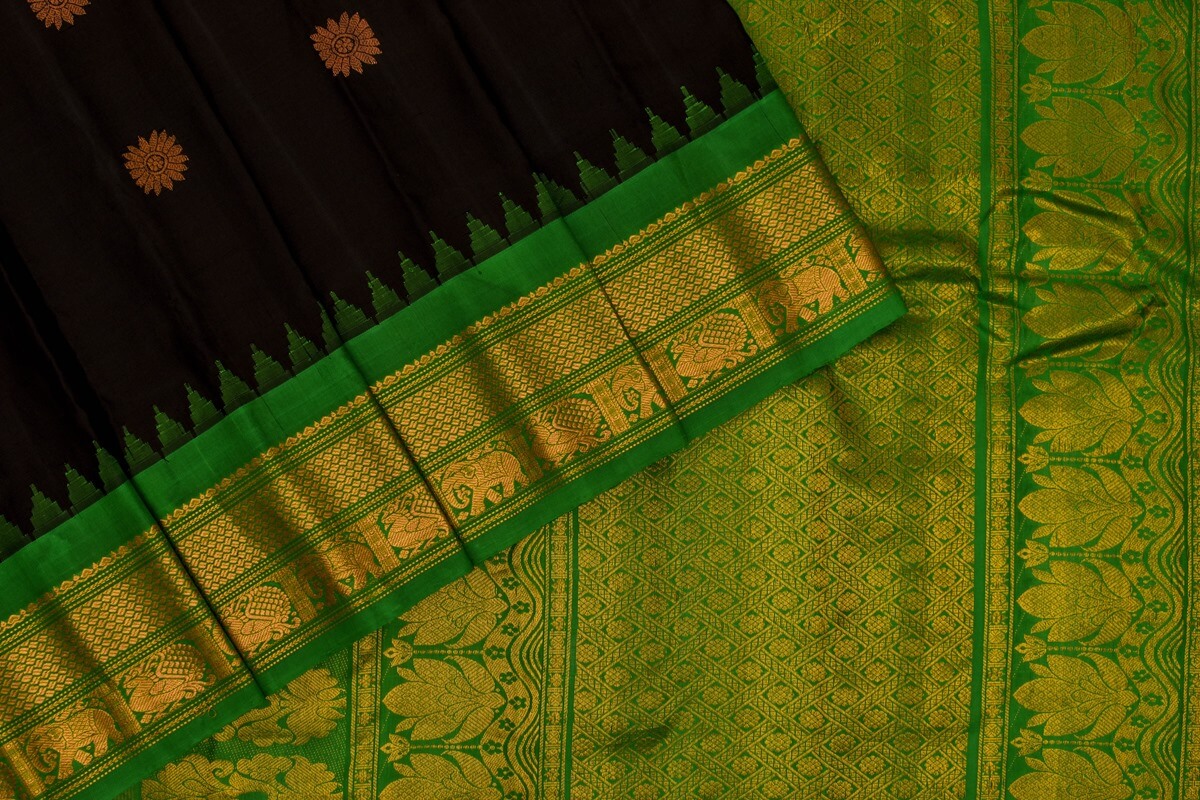 Gadwal silk saree Indo fabric  PSIF060088