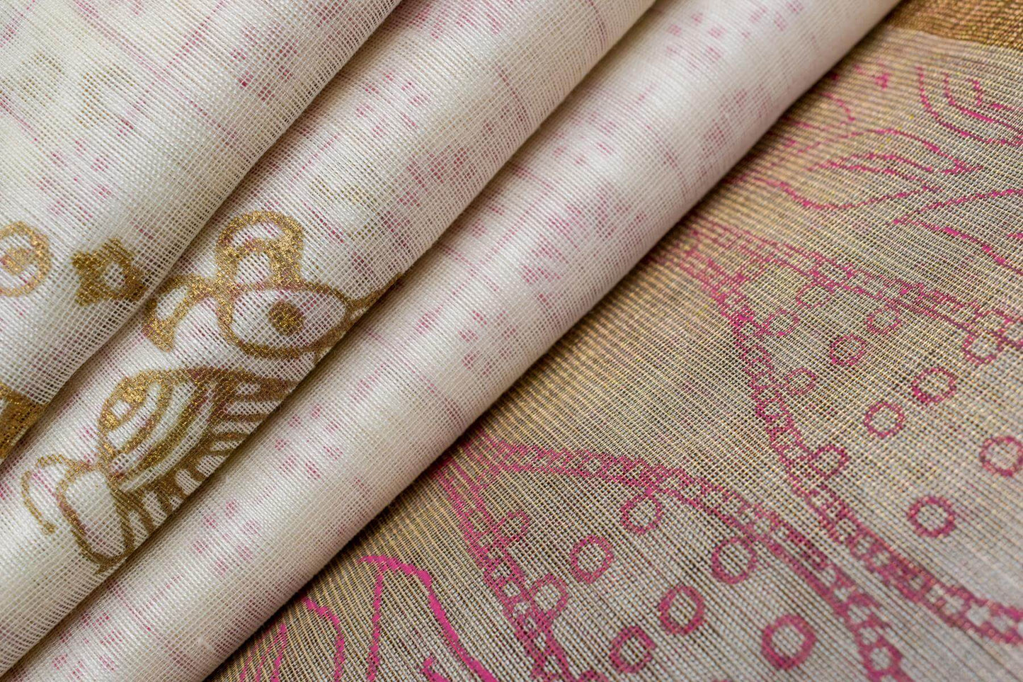 Chanderi Tussar Cotton Saree by Kalakriti Weaves PSKL340011