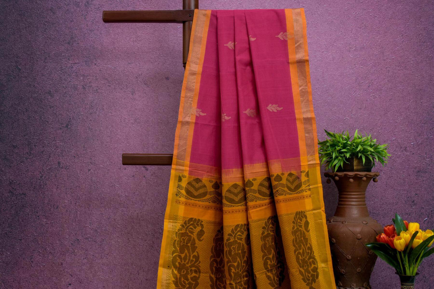 Chettinad Weaves Cotton Saree by Kalakriti Weaves PSKL340017