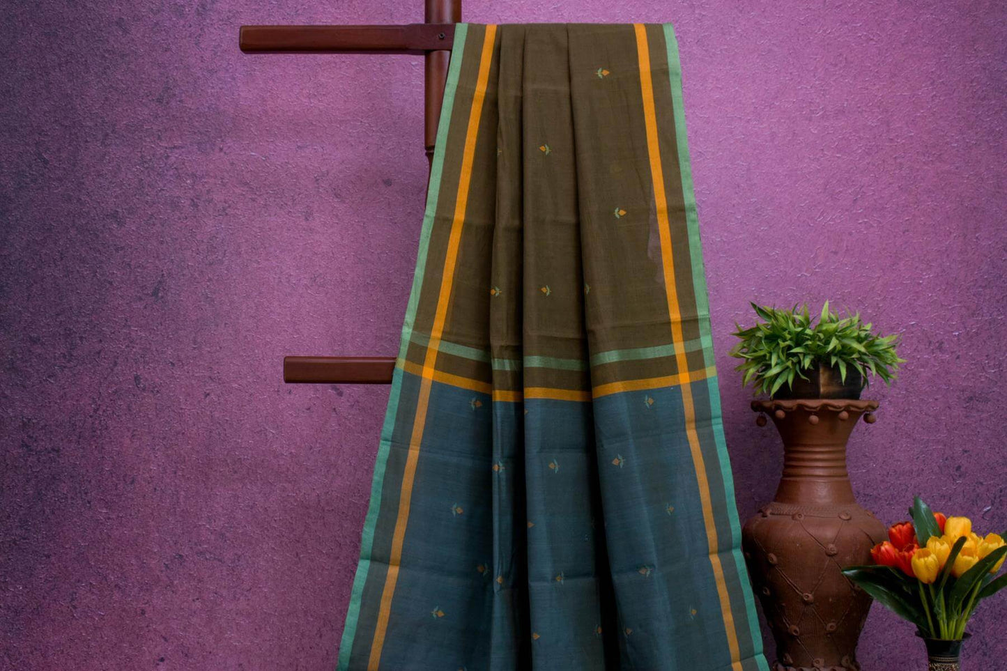 Chettinad Weaves Cotton Saree by Kalakriti Weaves PSKL340018