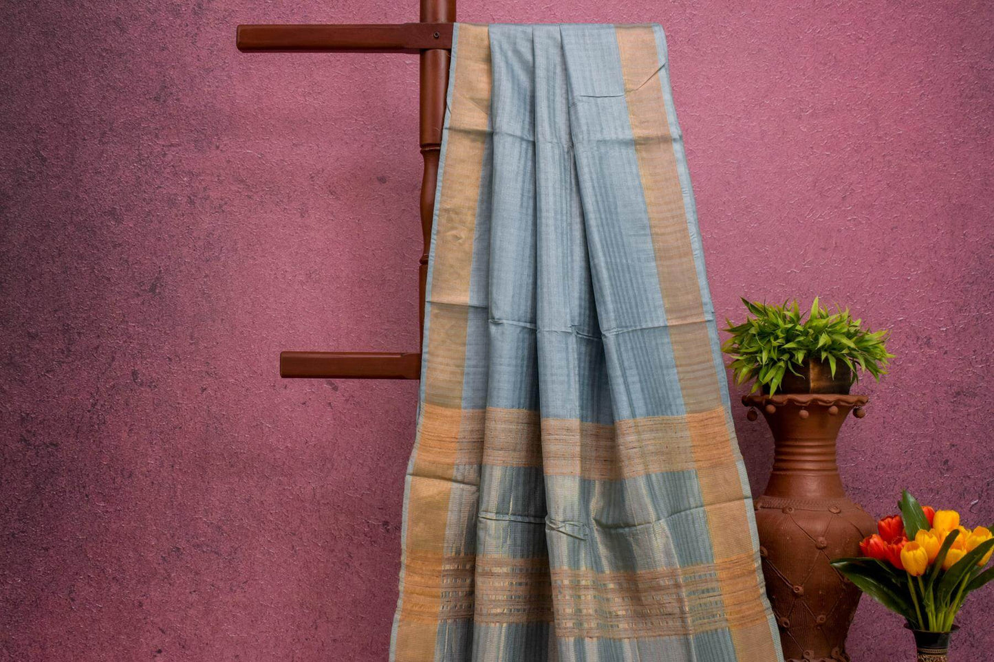 Chanderi Tussar Silk Saree by Kalakriti Weaves PSKL340023