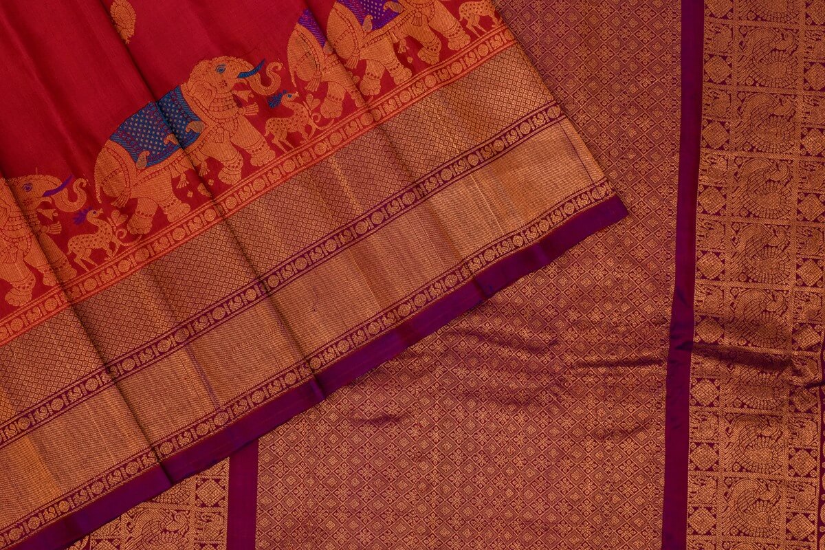 Gadwal silk saree Indo fabric PSIF060098