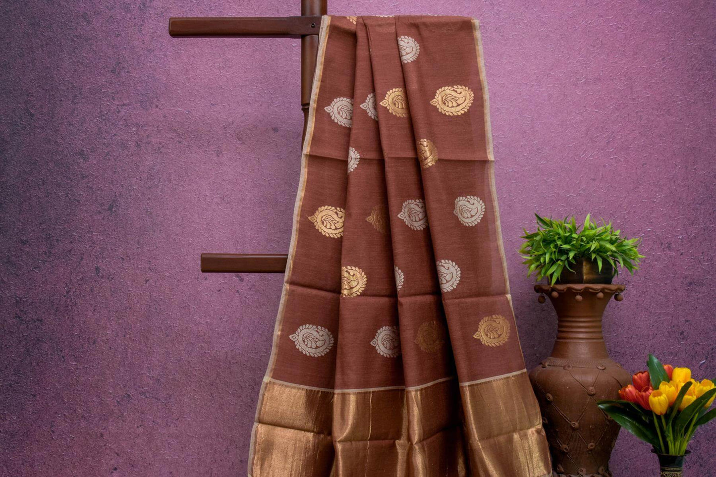 Bhagalpur Tussar Cotton Saree by Kalakriti Weaves PSKL340025