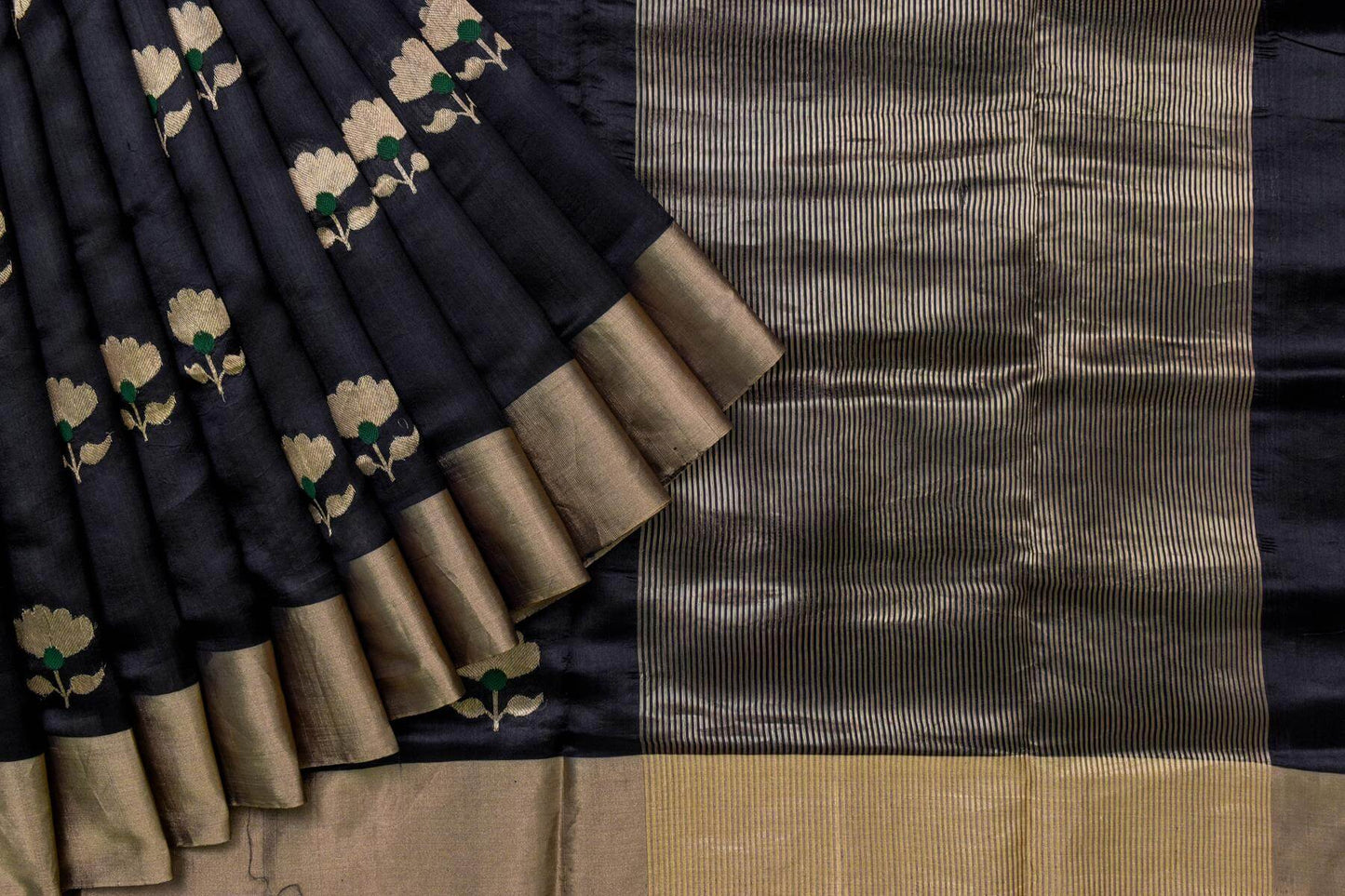 Chanderi Tussar Silk Saree by Kalakriti Weaves PSKL340024