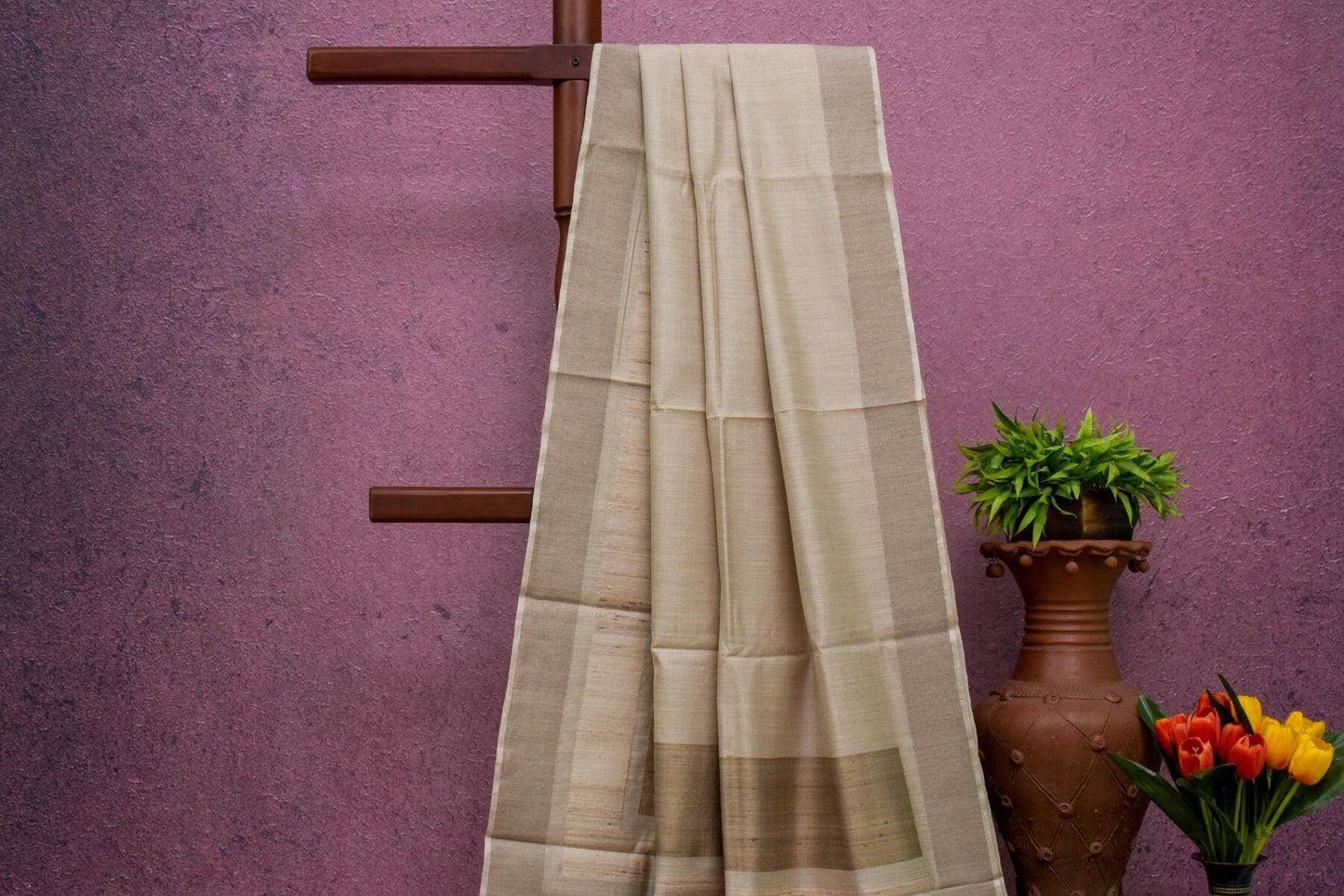 Bhagalpur Tussar Cotton Saree by Kalakriti Weaves PSKL340035