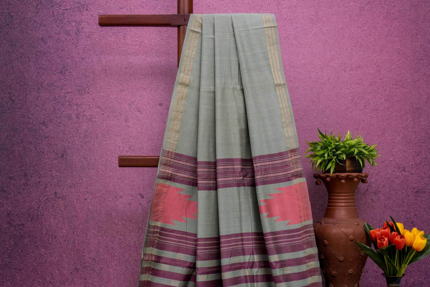 Bhagalpur Cotton Saree by Kalakriti Weaves PSKL340036