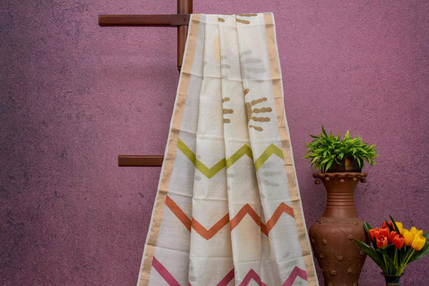 Hand Painted Cotton Saree by Kalakriti Weaves PSKL340041