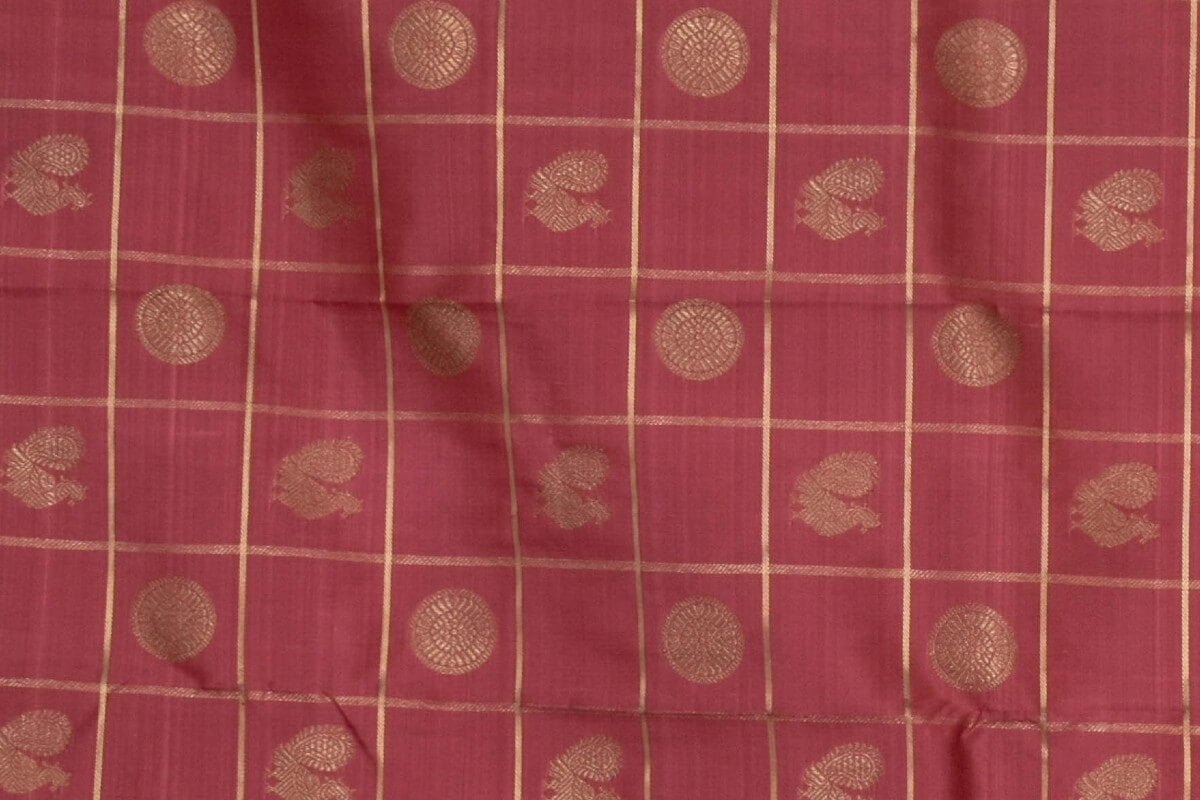 Wedding Kanjivaram silk saree with zari checks | Sita mahalakshmi PSSM05SMLRAM240314