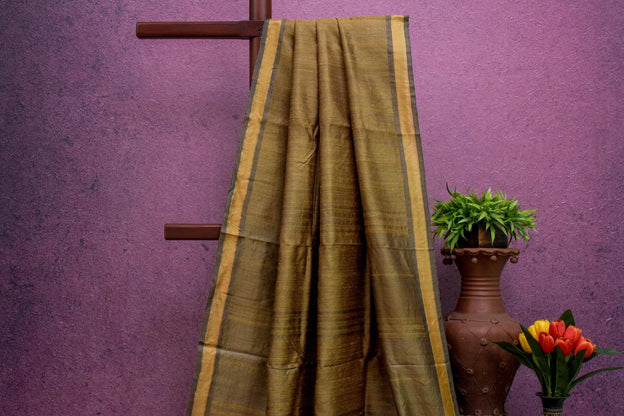 Bhagalpur Tussar Silk Saree by Kalakriti Weaves PSKL340046