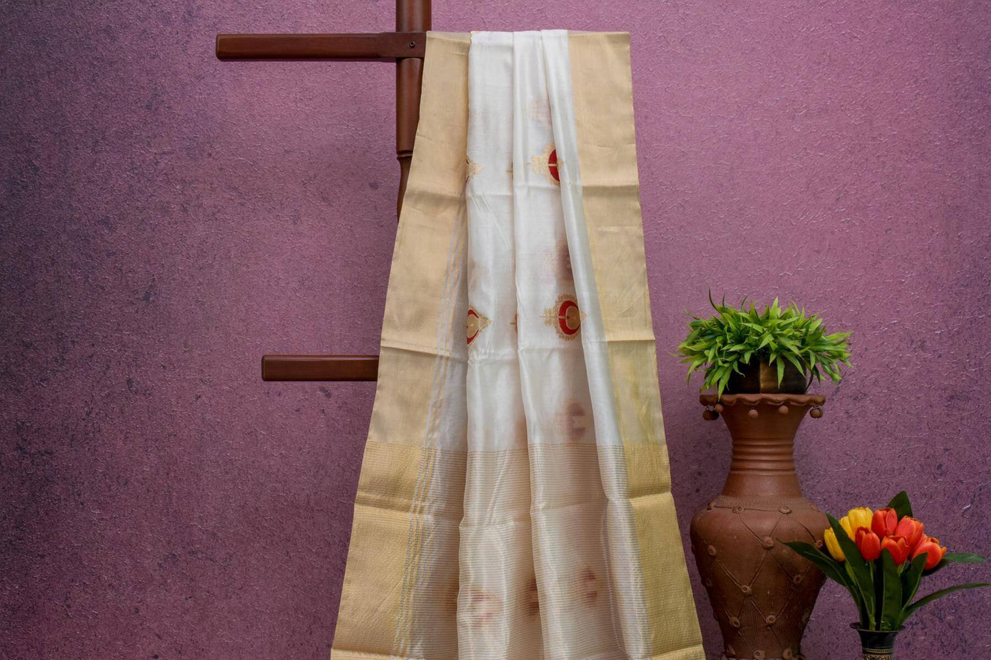 Bhagalpur Tussar Silk Saree by Kalakriti Weaves PSKL340055