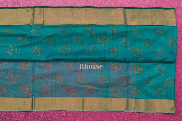 Block Printed Silk Cotton Saree by Kalakriti Weaves PSKL340054