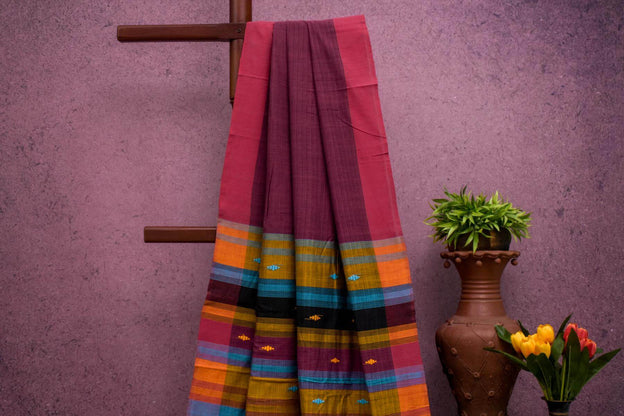 Bhagalpur Cotton Saree by Kalakriti Weaves PSKL340066