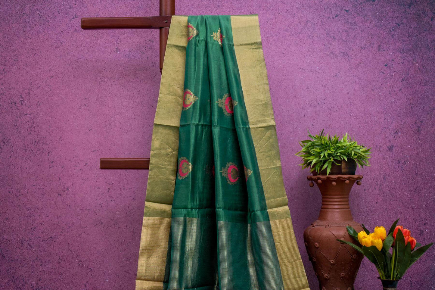 Bhagalpur Tussar Silk Saree by Kalakriti Weaves PSKL340072