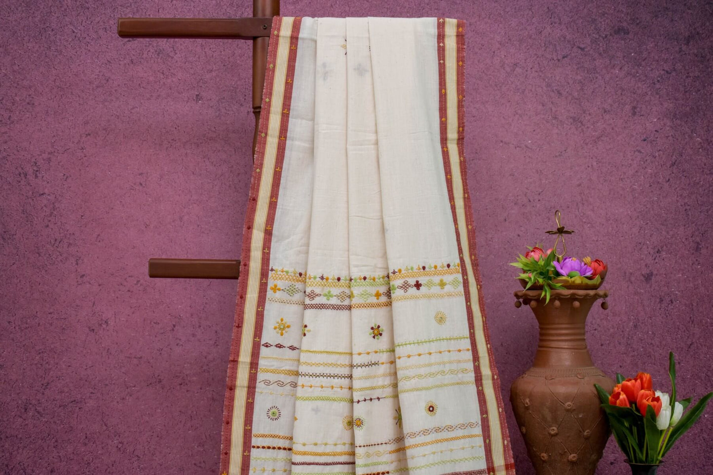 Lambani hand embroidery Cotton saree by Sameeksha PSSH340012