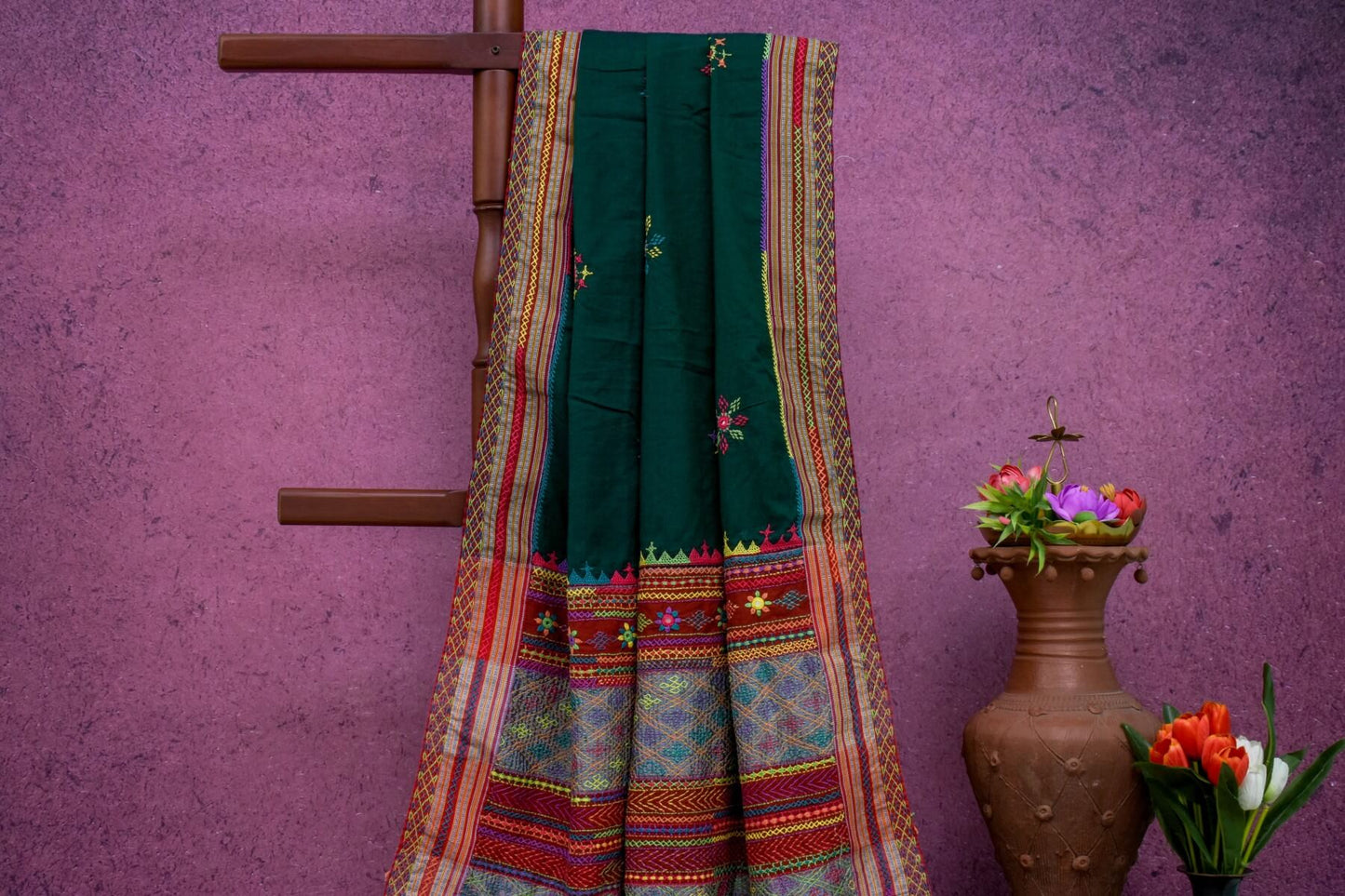 Lambani hand embroidery Cotton saree by Sameeksha PSSH340013