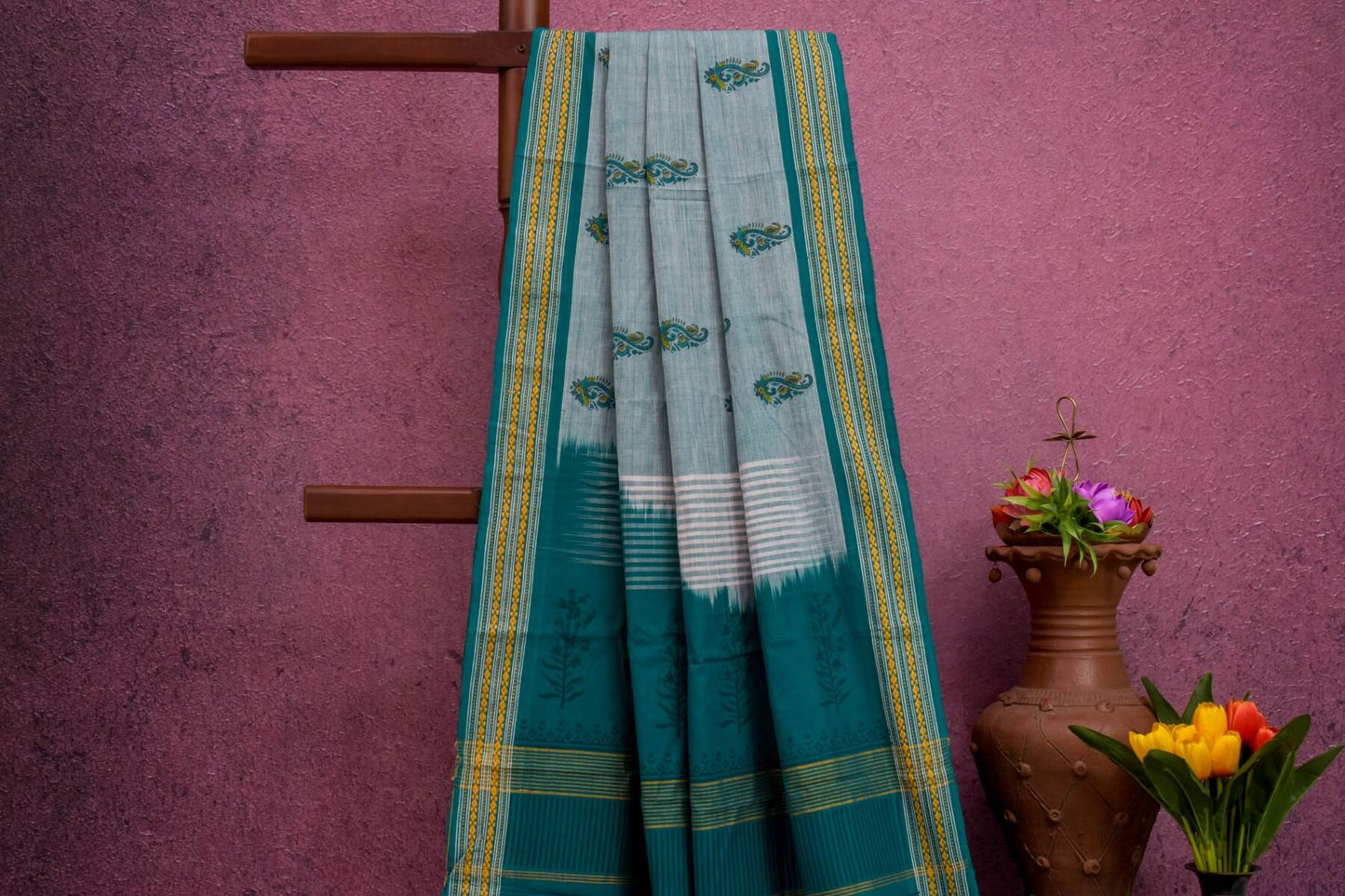 Hand painted Cotton saree by Sameeksha PSSH34019