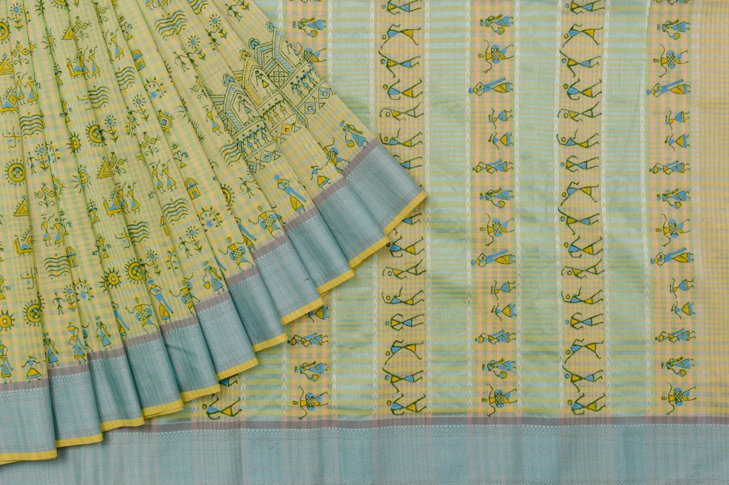 Worli print Silk cotton saree by Sameeksha PSSH34028