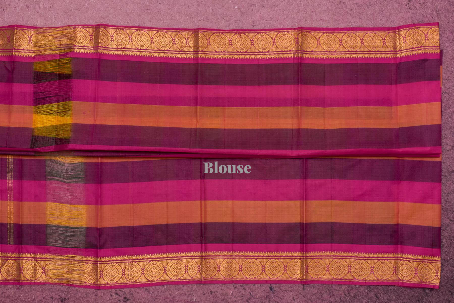 Multi Colour checked Kanjivaram Silk Saree by Shreenivas Silks PSSR014720