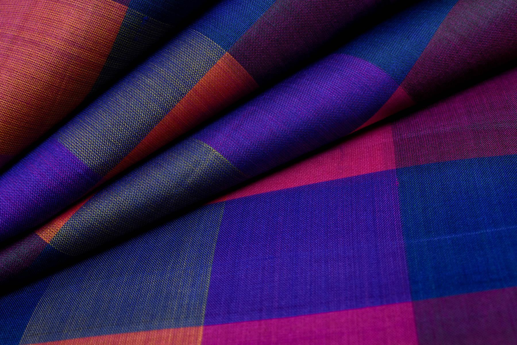 Multi Colour checked Kanjivaram Silk Saree by Shreenivas Silks PSSR014720