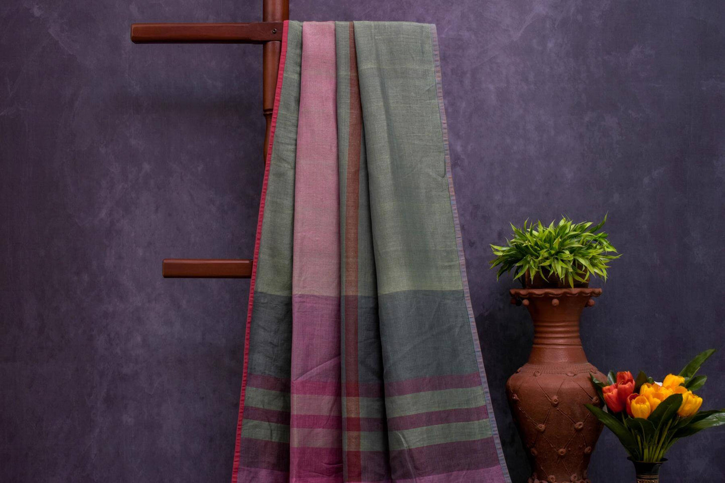 Bhagalpur Linen Cotton Saree by Thari PSTR250042