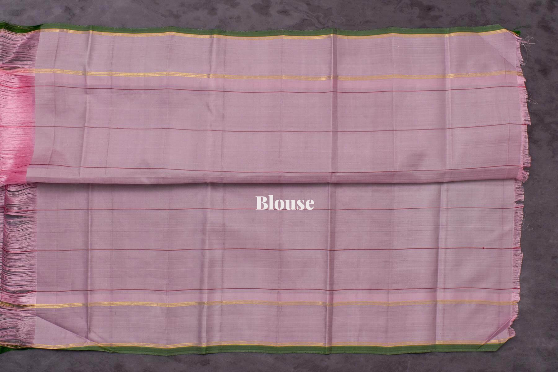 Grey & Pink Trendy Kanjivaram Silk Saree by Shreenivas Silks PSSR014833