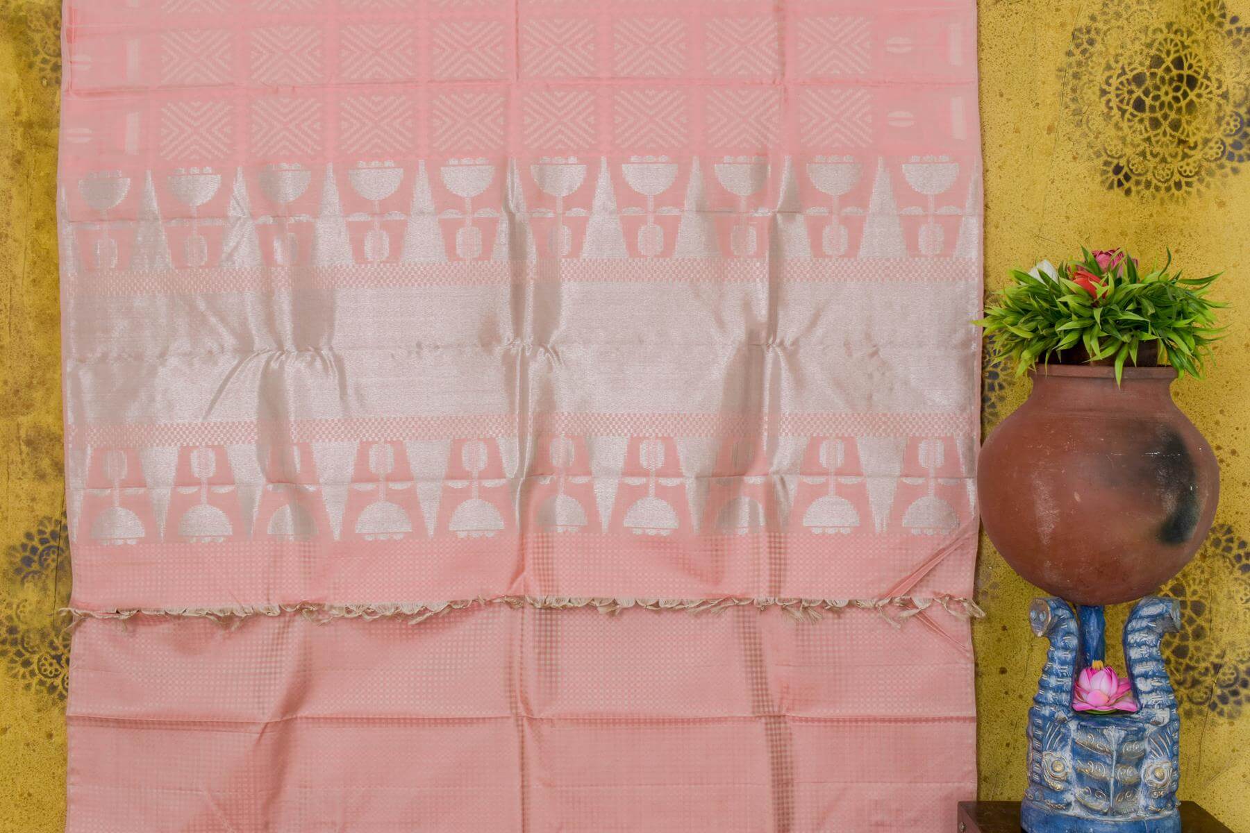 Pastel Pink Bridal Kanjivaram Silk Saree by Sita Mahalakshmi PSSM05SMLSEL200902