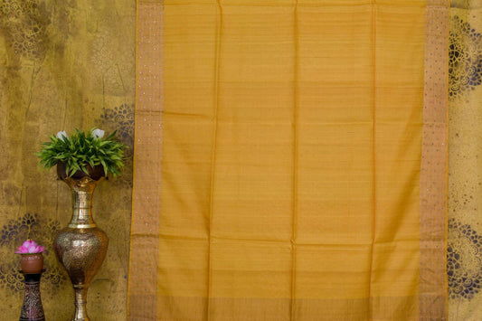 Yellow Bhagalpuri Tussar Silk Saree by Chakor PSCK260238