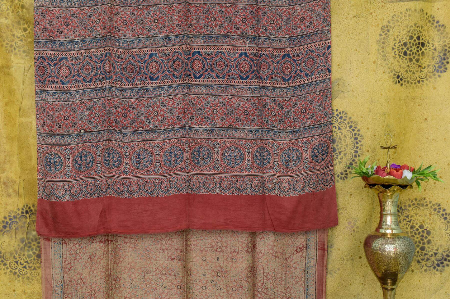 Bandhani/Ajrakh Gaji Silk Saree by Chakor PSCK260280