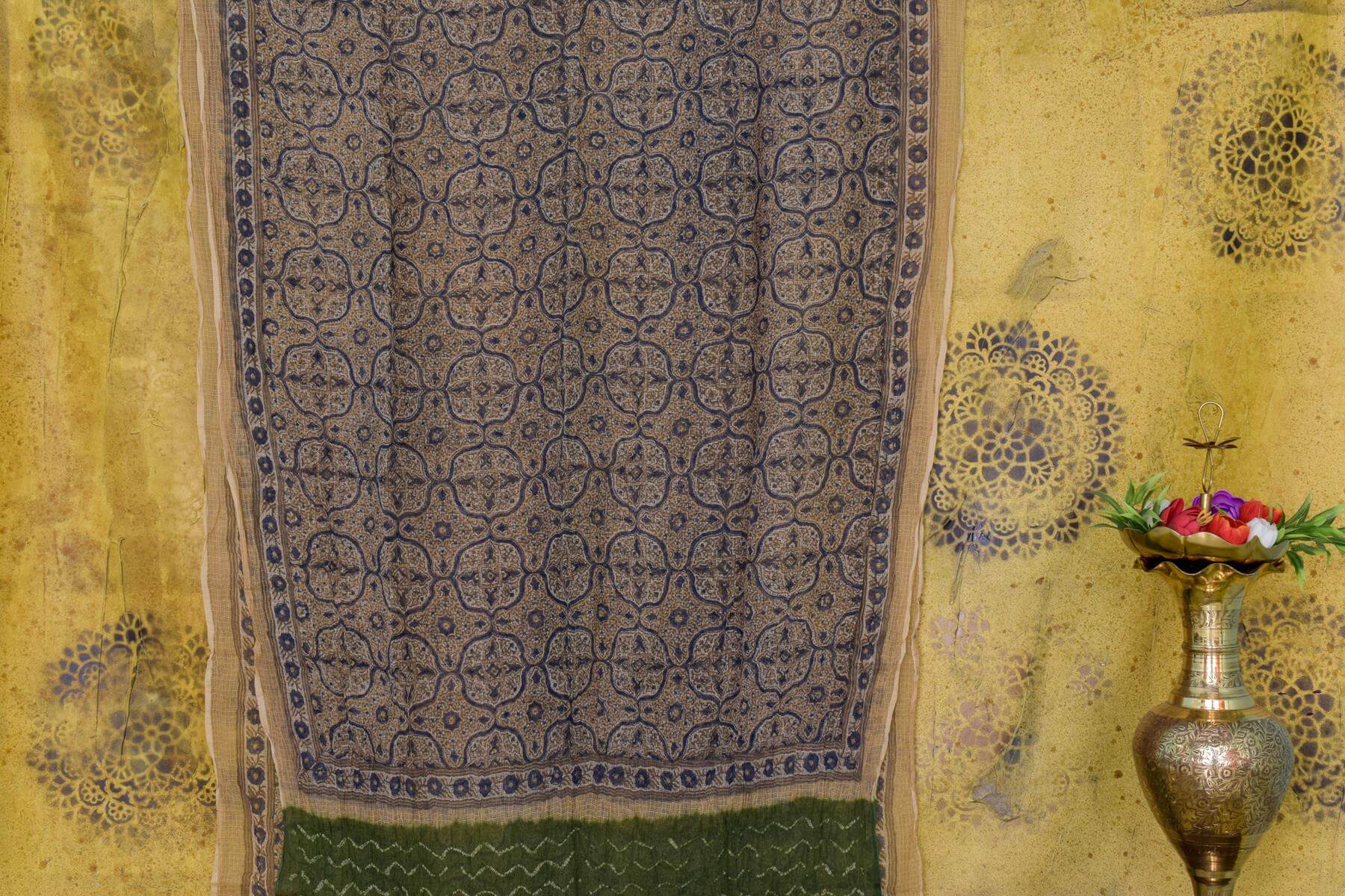 Bandhani/Ajrakh Kota Doria Saree by Chakor PSCK260293