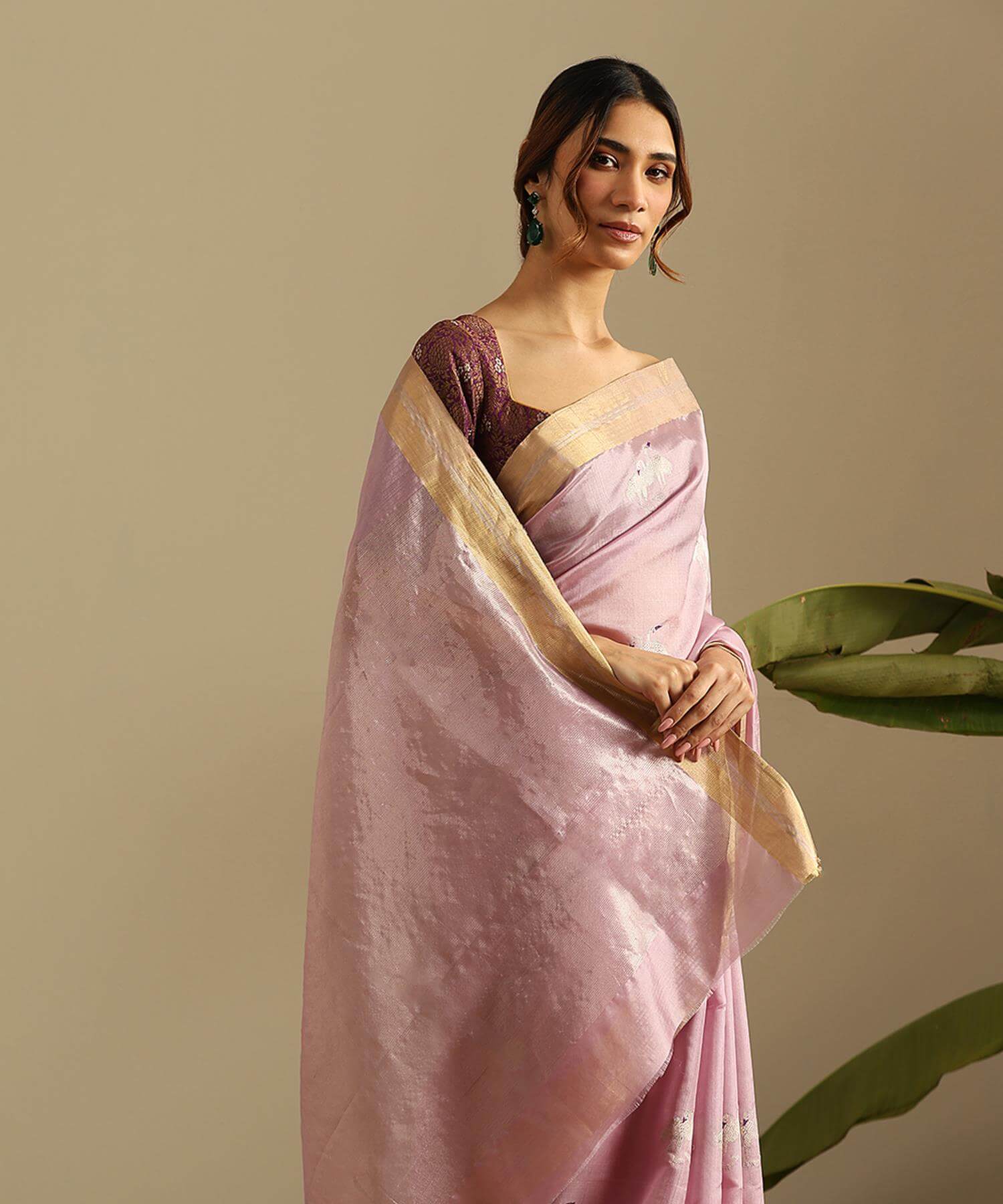 Weaverstory Chanderi Silk Saree PSWY23SRN16301