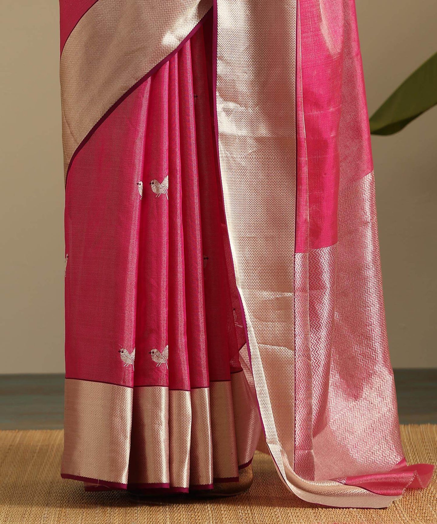 Chanderi Silk Saree Weaverstory PSWY23SRN16229